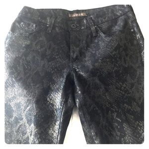James Jeans gold and black snake skin pants